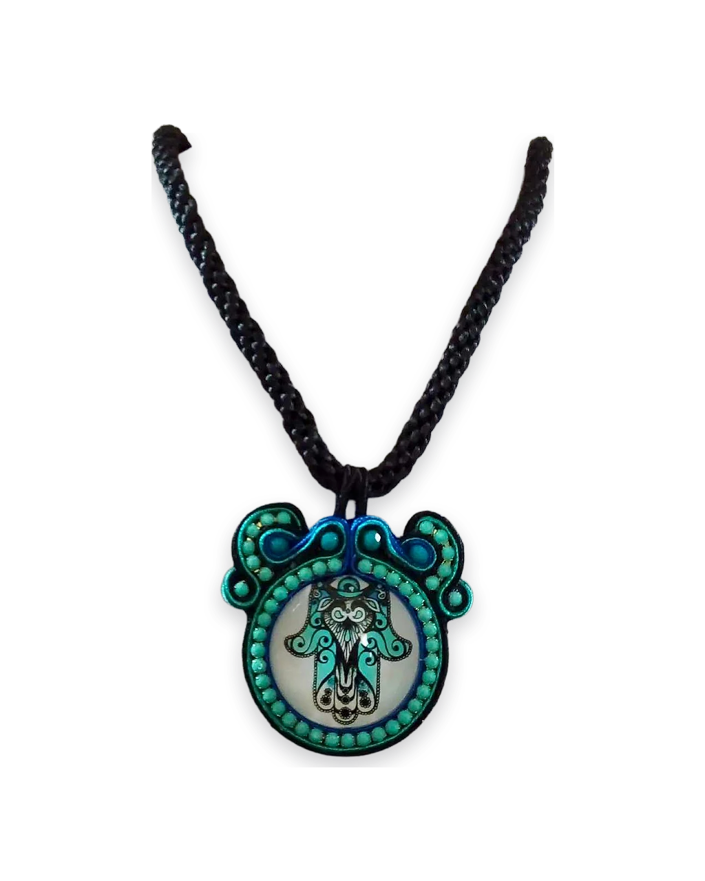 Collar soutache y kumihimo